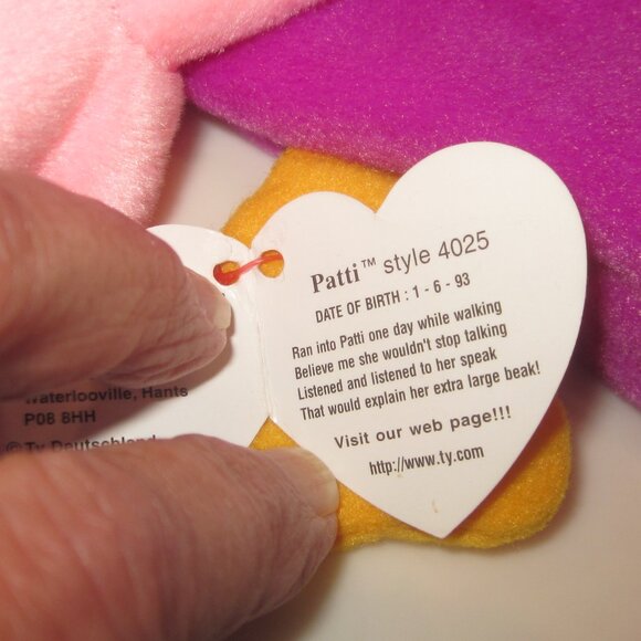 Beanie Babies Tusk Puffer Pinky Patti Bundle - Picture 5 of 5